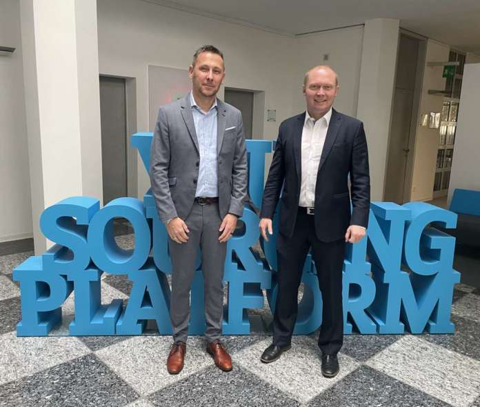 Gabor Matrai, European Distribution Account Manager in Omron Electronic Components Europe; Michael Schlagenhaufer, Senior Director of Product and Supplier Strategy in Conrad Electronic