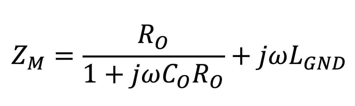 Equazione 1 – Misura della resistenza della sonda (x1) insieme a quella dell'oscilloscopio